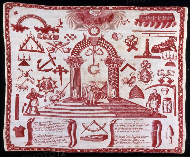 Handkerchief, England, c. 1810.