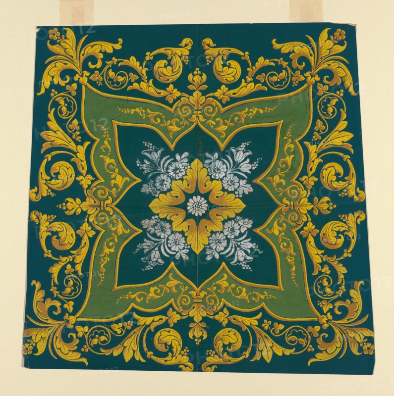 Design for a Cushion or Chair Seat Cover, France, 1804/14.