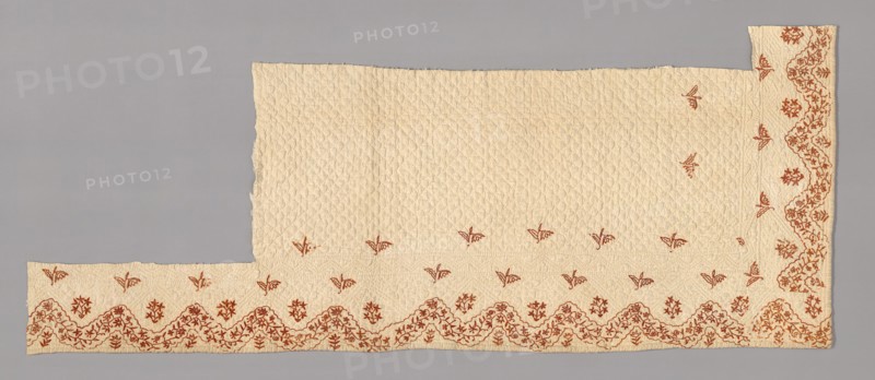 Fragments from a Bedcover made of Petticoat Borders, France, Late 18th century.