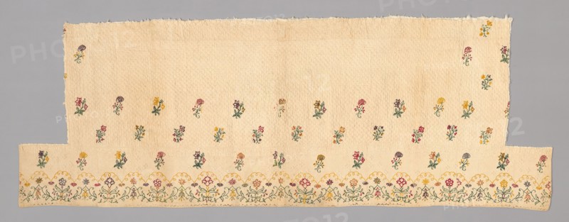 Fragments from a Bedcover made of Petticoat Borders, France, Late 18th century.