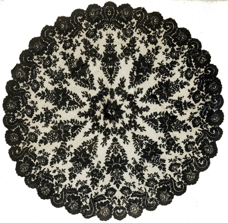 Parasol Cover, France, 1870s.