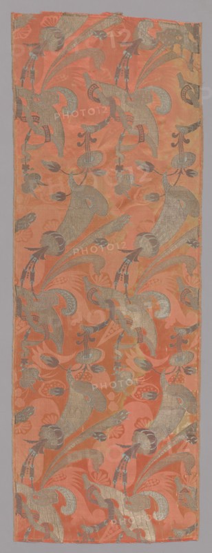 Length of Woven Silk, France, 1700-1705.