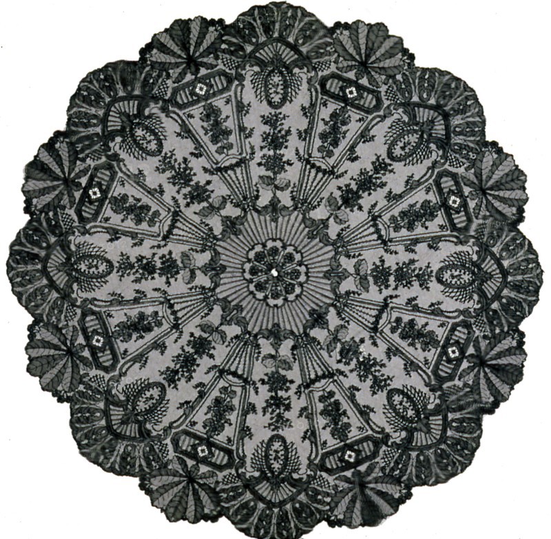 Parasol Cover, France, 1850s.