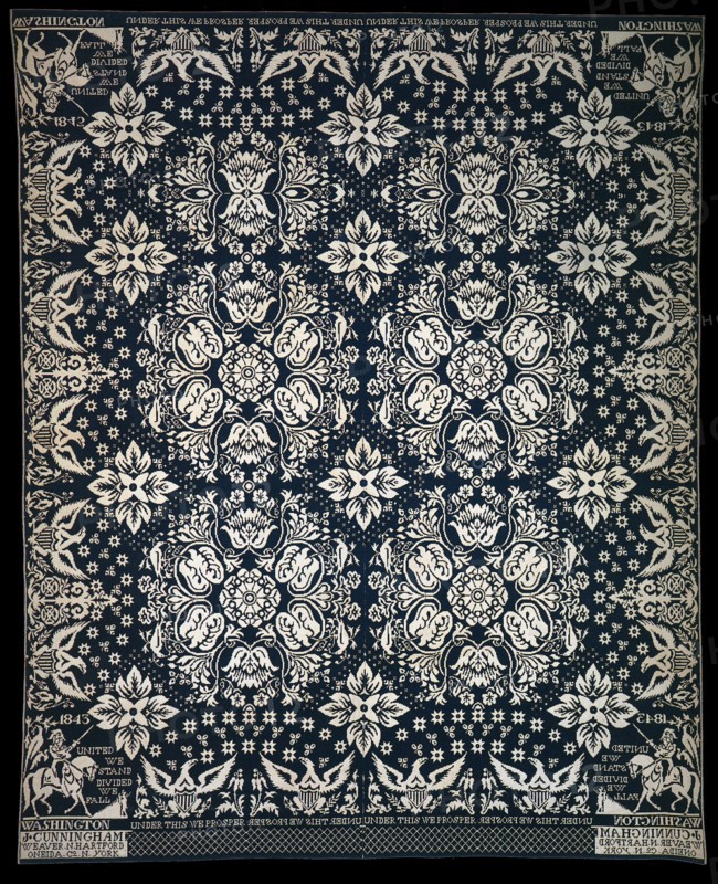 Coverlet, New York, 1843.