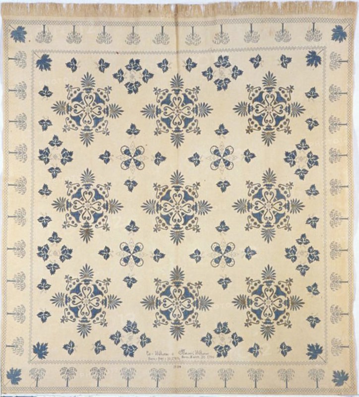 Bedcover, New York, 1854.