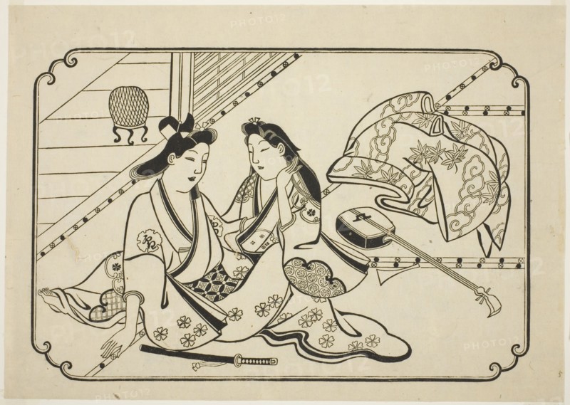 After a little music, from an untitled series of 12 erotic prints, c. 1673/81. Attributed to Hishikawa Moronobu.
