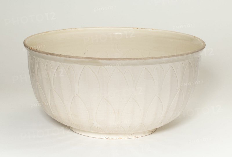Large Bowl with Lotus Scrolls (interior) and Overlapping Petals (exterior), Northern Song dynasty (960-1127), early 12th century.
