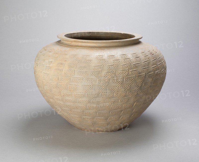 Jar with Basketweave Pattern, Three Kingdoms period (A.D. 220-265), 2nd century A.D.