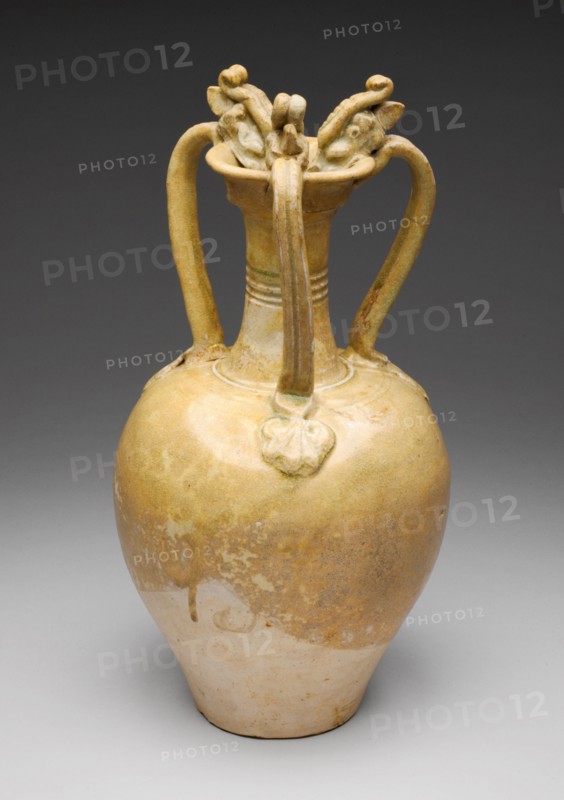 Amphora with Three Dragon-Shaped Handles, Tang dynasty (618-907), 8th century.