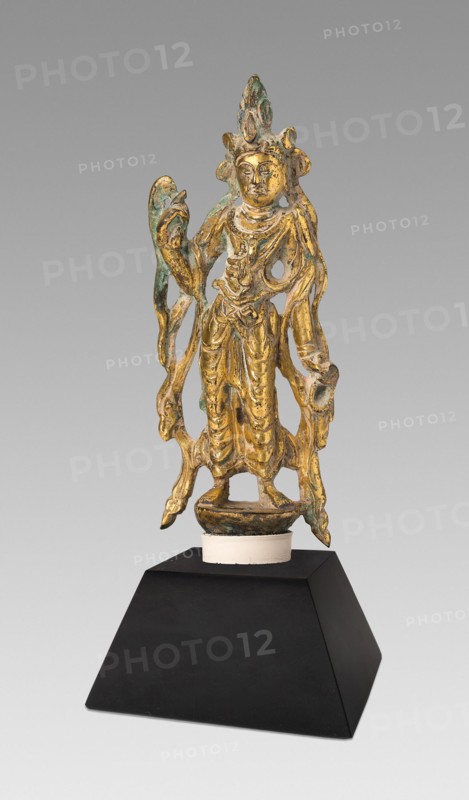 Bodhisattva in "Thrice Bent" Pose (Tribhanga), Sui or early Tang dynasty, early 7th century.