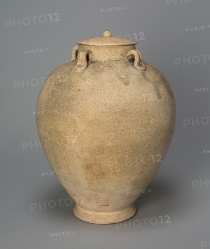 Covered Jar with Loop Handles, Tang dynasty (618-906), 8th century.