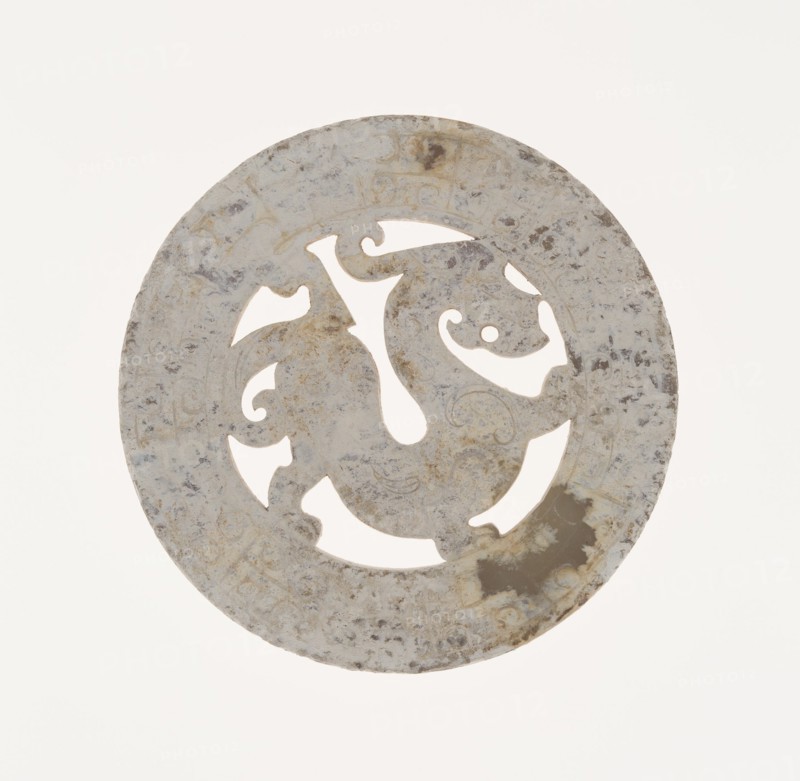 Openwork Jade Bi, Western Han dynasty (206 B.C.-A.D. 9).