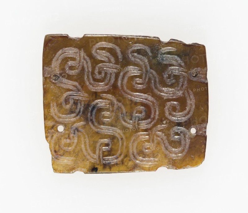 Plaque with Interlinked Scrolls, Eastern Zhou dynasty, (c. 770-256 B.C.), 7th century B.C.