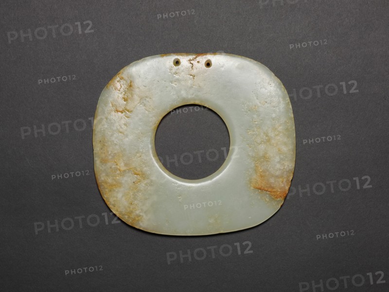 Squarish Disk with Rounded Corners, Neolithic period, Hongshan culture, c. 3000 B.C.