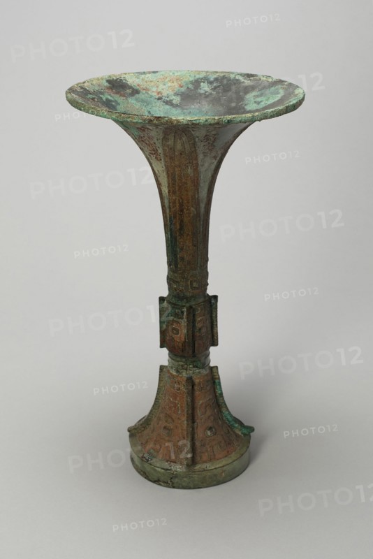 Beaker, Shang dynasty ( about 1600-1050 BC ).