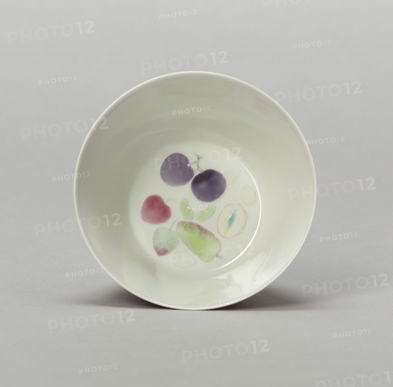 Cup with Stylized Fruit: Plums, Cherries, Melon, and Seeds, Qing dynasty (1644-1911), Kangxi reign mark and period (1662-1722).
