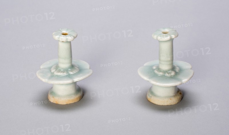 Pair of Miniature Candlestands with Petal-lobed Nozzles, Southern Song dynasty (1127-1279), late 13th century.