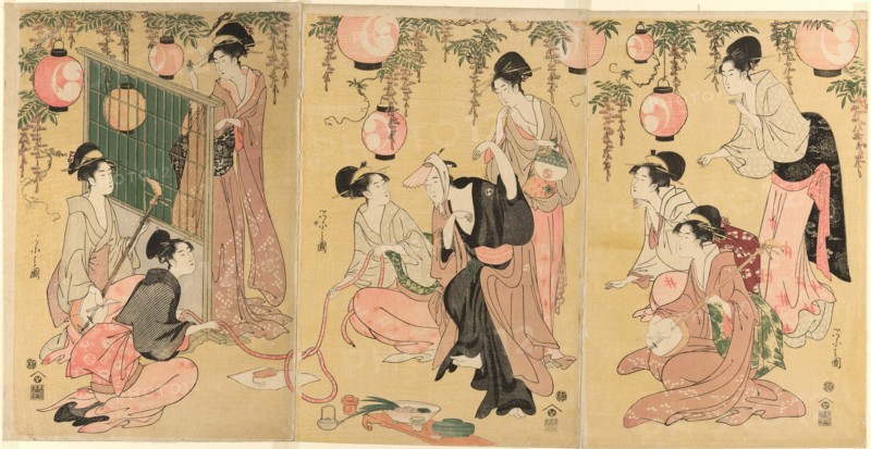 A Parody of Yuranosuke in the Pleasure Quarters (Mitate Yuranosuke yukyo), late 18th-early 19th century.