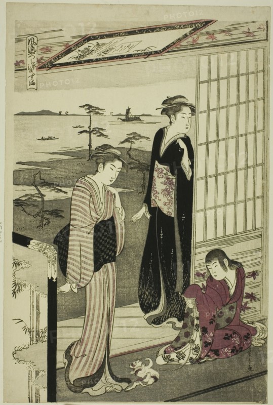 Suma, from the series "A Fashionable Parody of the Tale of Genji (Furyu yatsushi Genji)", c. 1789/94.