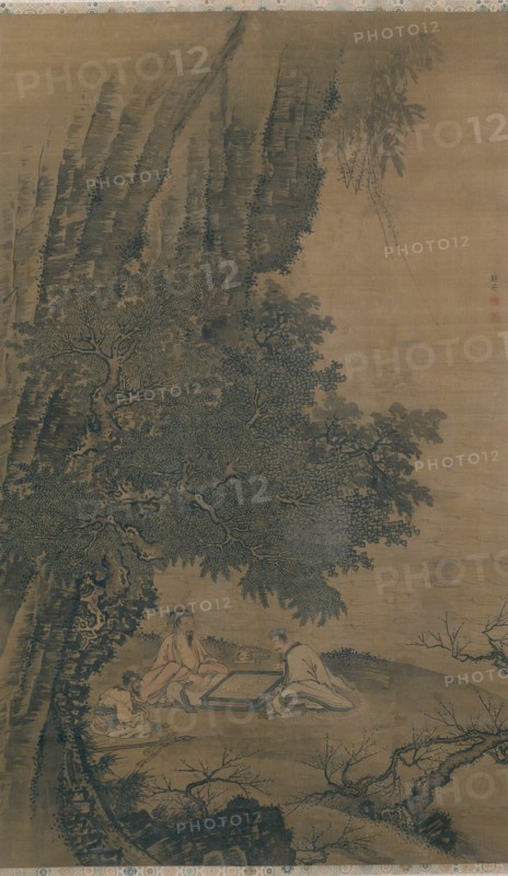Landscape with Daoist Immortals Playing Weiqi, Ming dynasty (1368-1644), 15th century.