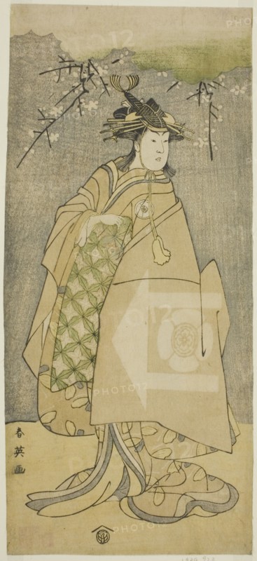 The Actor Iwai Kiyotaro as Kewaizaka no Shosho in the Play Gohiiki no Hana Aikyo Soga, Performed at the Kawarazaki Theater in the First Month, 1794, c. 1794.