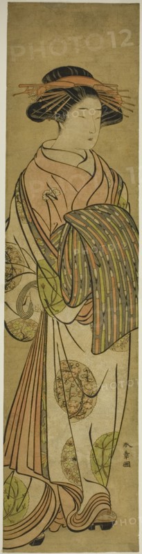 Walking Courtesan, Possibly Sugawara of the Tsuruya House of Pleasure, Japan, mid-late 1770s.