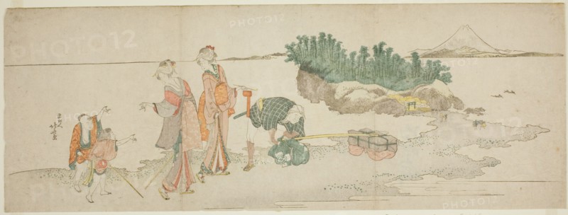 Visitors to Enoshima, Japan, c. 1801/04.