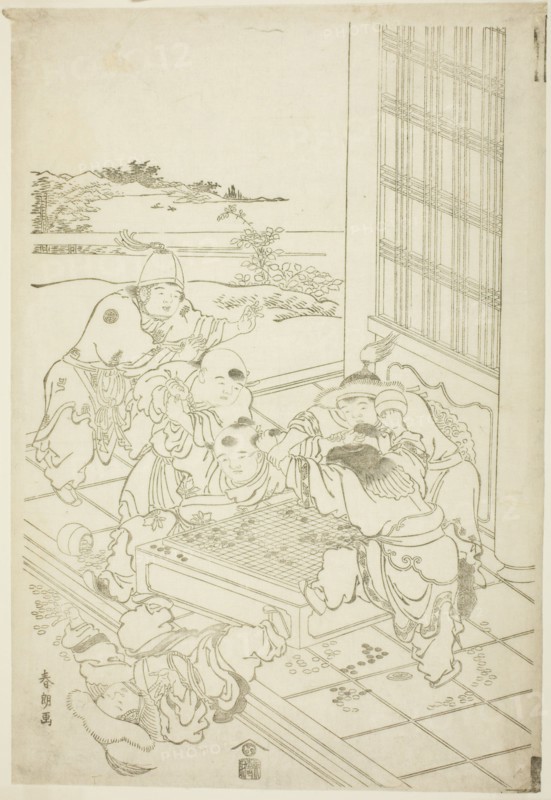 Chinese and Tartar Boys Quarreling over a Game of Go, Japan, c. 1790.