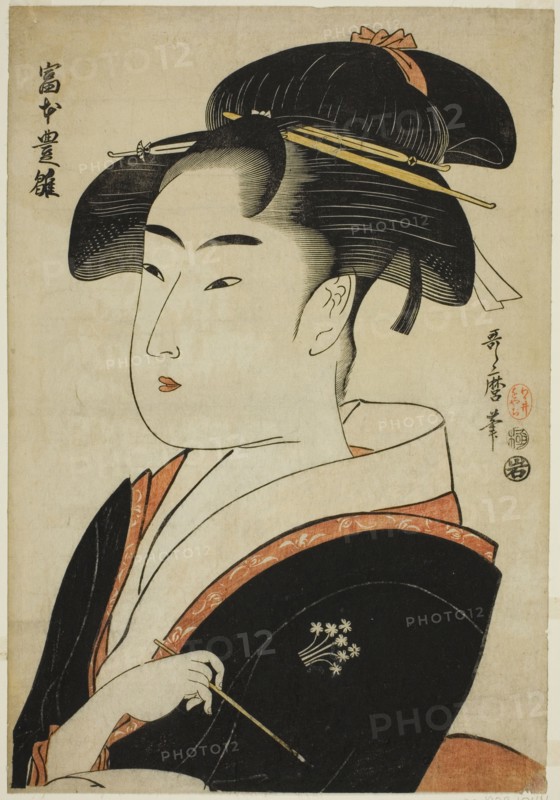 Tomimoto Toyohina, from the series "Famous Beauties of Edo (Edo komei bijin)", Japan, c. 1793/94.