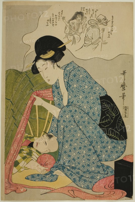 Child's nightmare of ghosts, Japan, c. 1800/01.