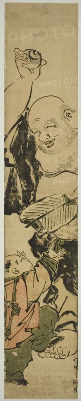 Young Boy Beseeching Hotei, Japan, late 18th century.