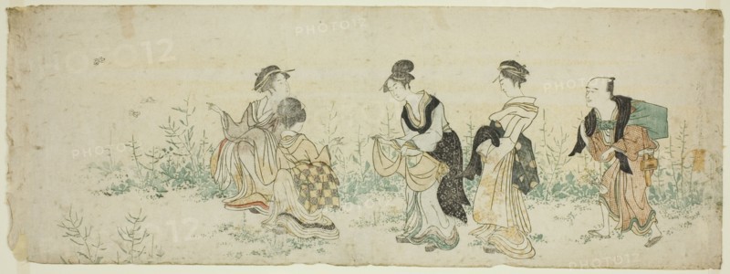 Gathering Spring Flowers, Japan, late 18th/early 19th century.