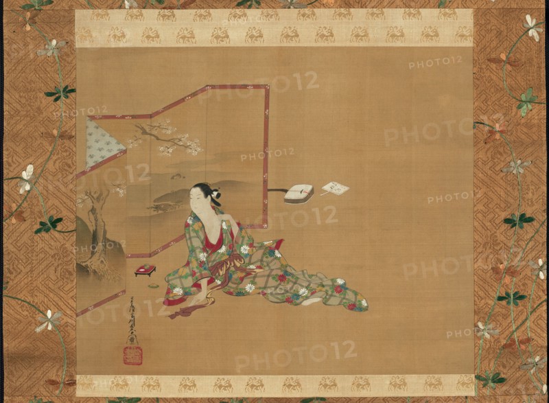 A Beauty Behind a Screen, Japan, About 1750.