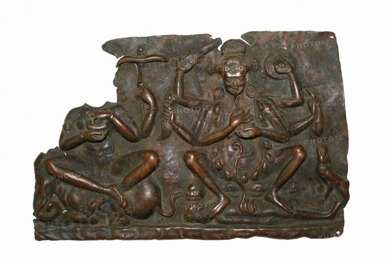 Fragment of Mother Goddesses (Matrika) Panel with Indrani and Chamunda, 10th/11th century.