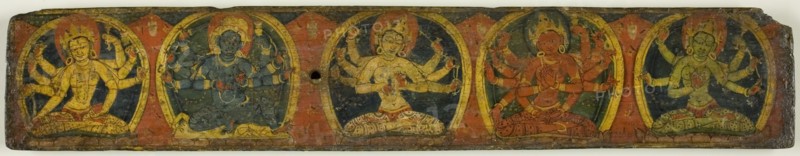 Manuscript Cover from the Fiive Protectors (Pancharaksha), 12th century.
