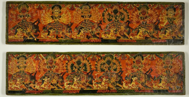 Pair of Manuscript Covers from the Glorification of the Great Goddess (Devimahatmya), 18th century.
