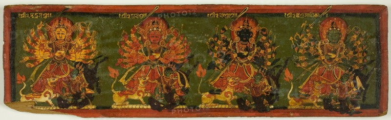 Manuscript Cover from the Glorification of the Great Goddess (Devimahatmya), 18th century.