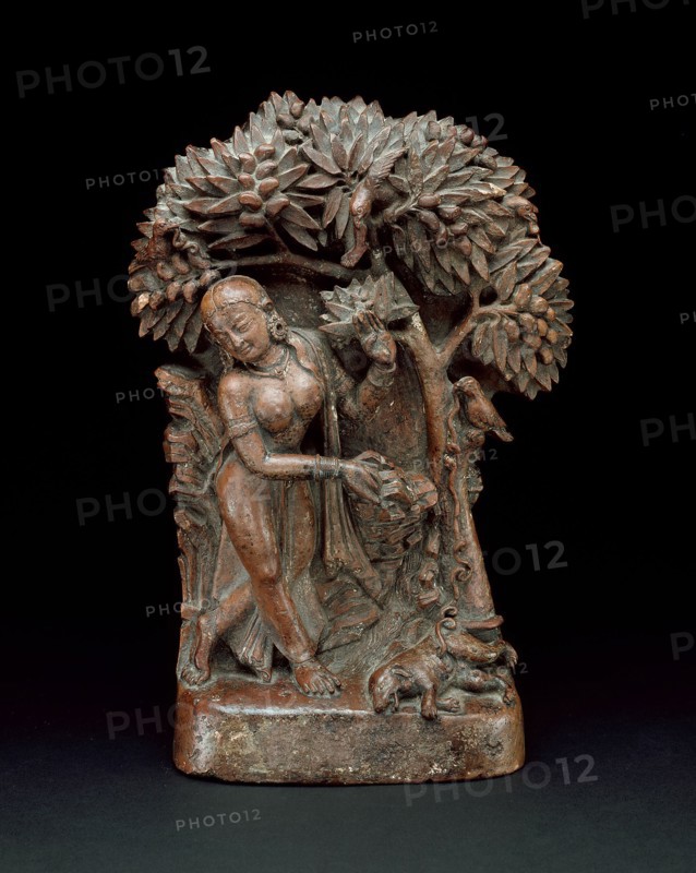 Mahasiddha Manibhadra Under a Mango Tree with an Evicerated Dog, 13th/14th century.