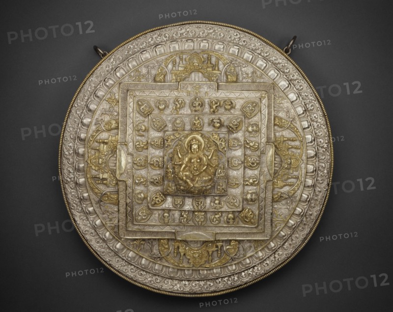 Tiered Offering Mandala of the Goddess of Wealth (Vasudhara), 19th century.