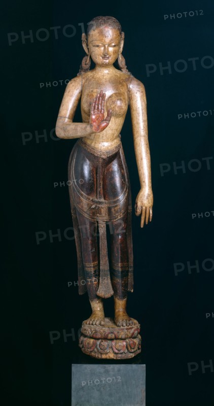 Goddess Tara with Hand in Gesture of Reassurance (Abhayamudra), 15th century.