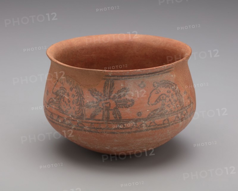 Painted Bowl with Faunal and Floral Design, 5th century. Ancient region of Gandhara (modern Pakistan).