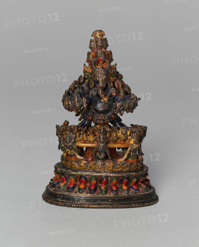 Buffalo-Headed Vajrabhairava, a Wrathful form of Bodhisattva Manjushri, 15th century.