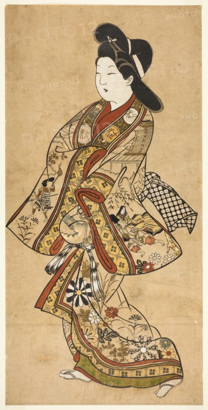 A Beauty Walking, 17th century.