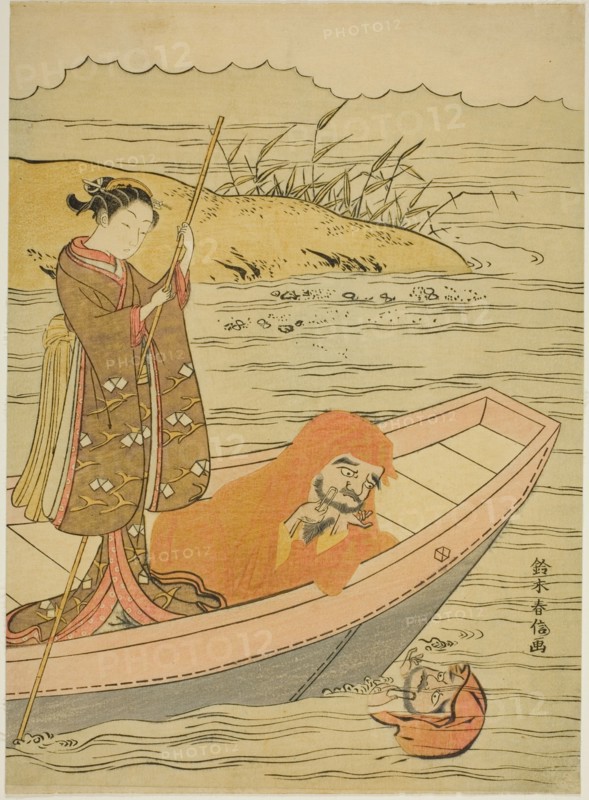 Daruma looking at his reflection, c. 1767/68.