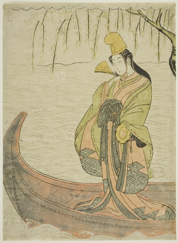Shirabyoshi Dancer standing in Asazuma Boat, c. 1769/70.