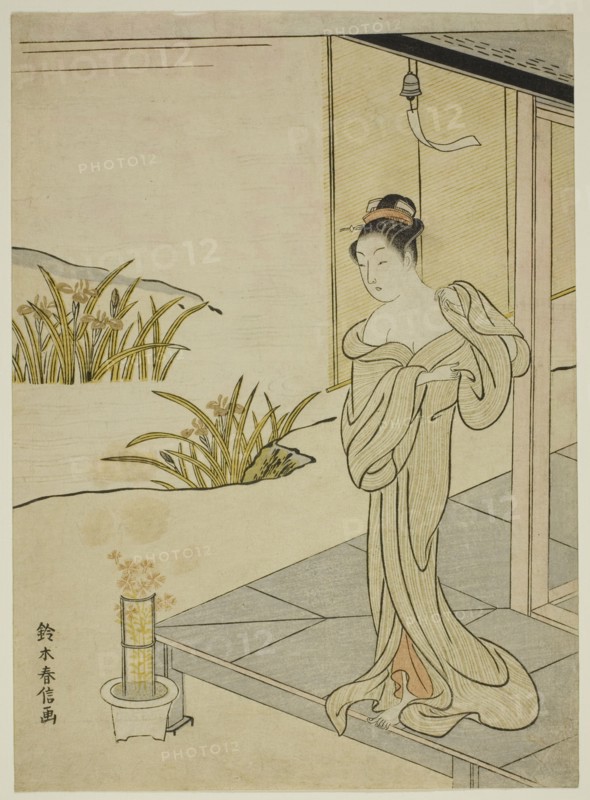 Summer, from the series "New Versions of Flowers of the Four Seasons (Shinpan furyu shiki no hana)", c. 1767.