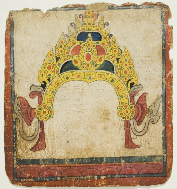 Jeweled Ritual Crown, from a Set of Initiation Cards (Tsakali), 14th/15th century.