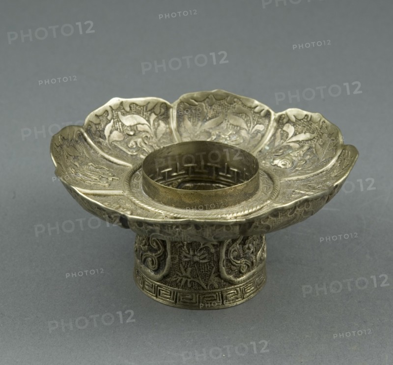 Lotus-Shaped Altar Bowl Stand, 18th century.