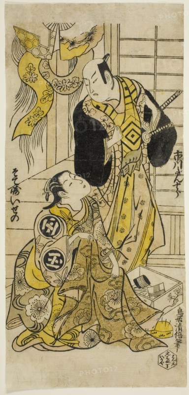 The Actors Ichikawa Danjuro II and Sodesaki Iseno I, c. 1727.