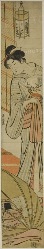 Mother Watching her Son Sleeping under a Mosquito Net, c. 1780.
